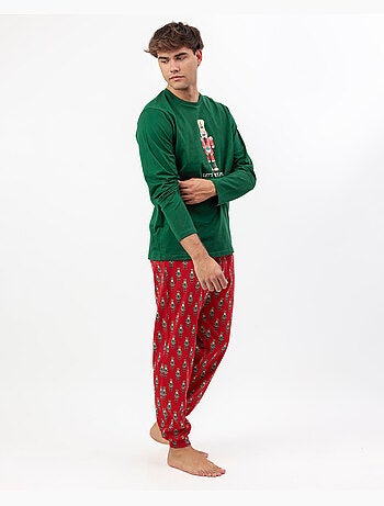 ADMAS Pijama Manga Larga Nutcracker para Hombre