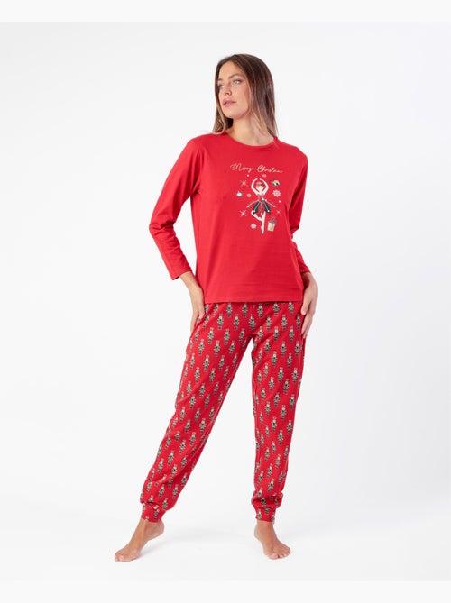 ADMAS Pijama Manga Larga Nutcracker para Mujer - Kiabi ADMAS Pijama Manga Larga Nutcracker para Mujer - Kiabi