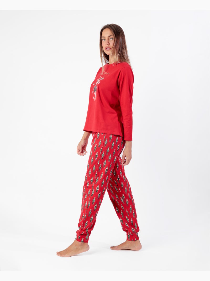ADMAS Pijama Manga Larga Nutcracker para Mujer Rojo - Kiabi