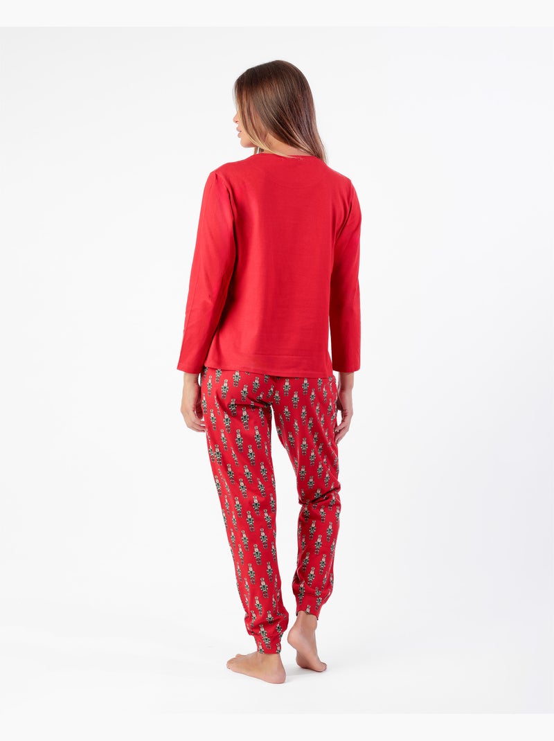 ADMAS Pijama Manga Larga Nutcracker para Mujer Rojo - Kiabi