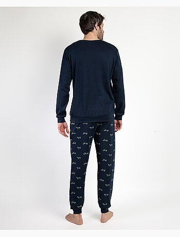 ADMAS Pijama Manga Larga Old School para Hombre