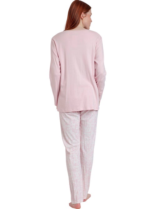 ADMAS Pijama Manga Larga Pico La Vie Est Belle para Mujer - Kiabi