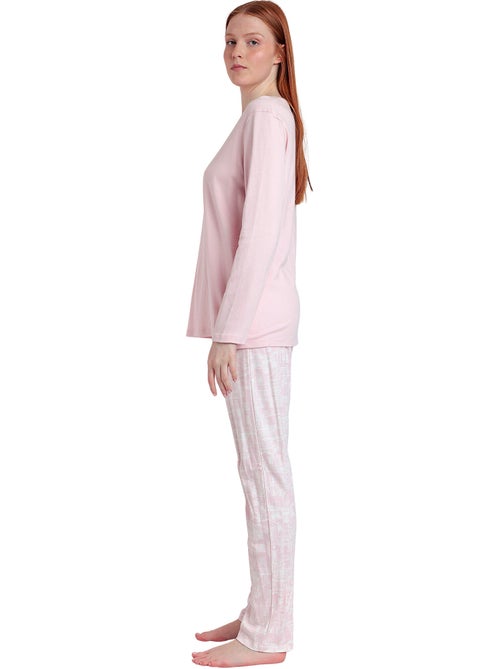 ADMAS Pijama Manga Larga Pico La Vie Est Belle para Mujer - Kiabi