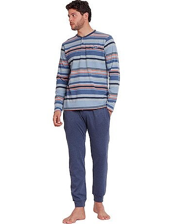 ADMAS Pijama Manga Larga Rayas Vespa Style para Hombre