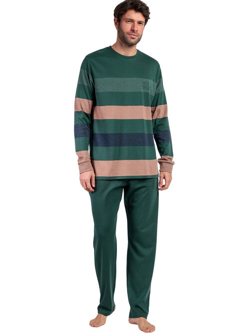 ADMAS Pijama Manga Larga Rayas Wild Spirit para Hombre - Kiabi ADMAS Pijama Manga Larga Rayas Wild Spirit para Hombre - Kiabi
