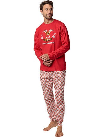ADMAS Pijama Manga Larga Reindeer para Hombre