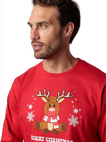 ADMAS Pijama Manga Larga Reindeer para Hombre