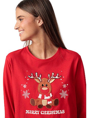ADMAS Pijama Manga Larga Reindeer para Mujer