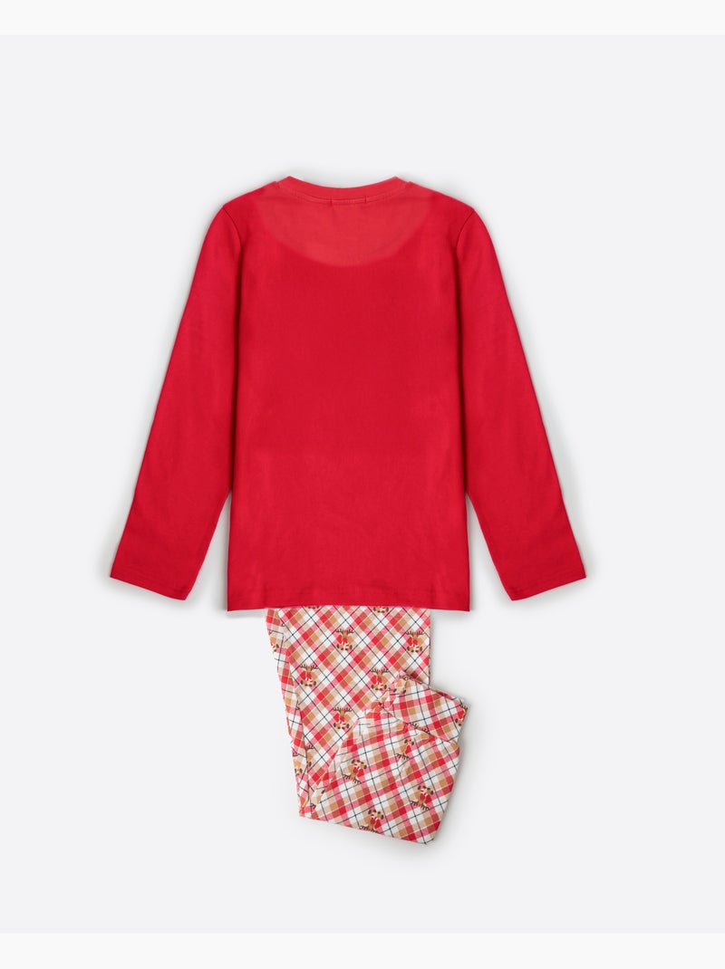 ADMAS Pijama Manga Larga Reindeer para Niño Rojo - Kiabi