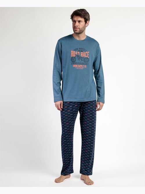 ADMAS Pijama Manga Larga Road Race para Hombre - Kiabi ADMAS Pijama Manga Larga Road Race para Hombre - Kiabi