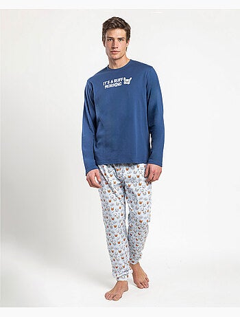 ADMAS Pijama Manga Larga Ruff Morning para Hombre