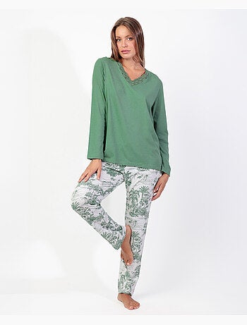 ADMAS Pijama Manga Larga Summer Paradise para Mujer