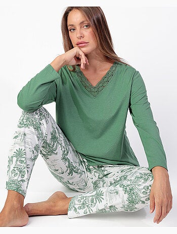 ADMAS Pijama Manga Larga Summer Paradise para Mujer