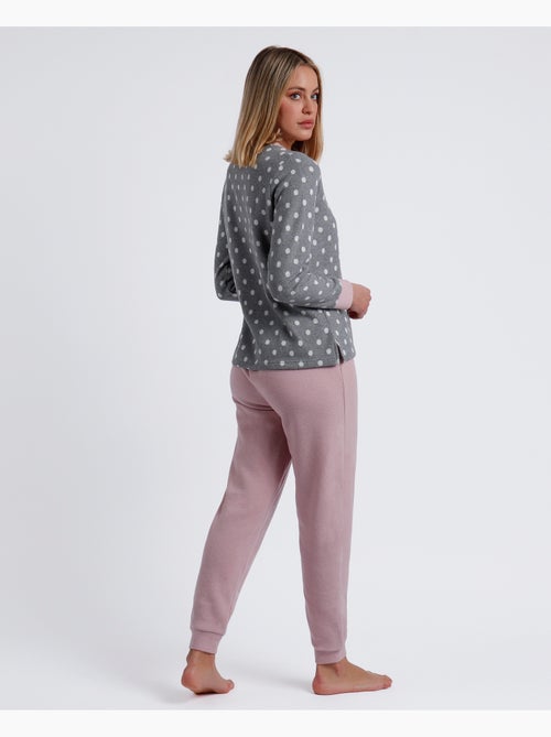 ADMAS Pijama Manga Larga Sweet Dots A para Mujer - Kiabi ADMAS Pijama Manga Larga Sweet Dots A para Mujer - Kiabi