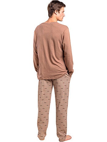 ADMAS Pijama Manga Larga Tapeta Brown New York para Hombre