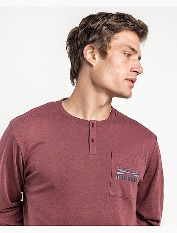 ADMAS Pijama Manga Larga Tapeta Kayaking para Hombre