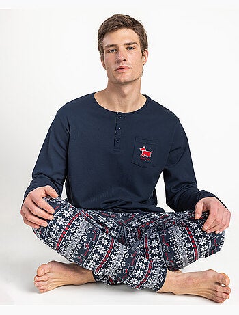 ADMAS Pijama Manga Larga Tapeta Lou Lou Cold para Hombre