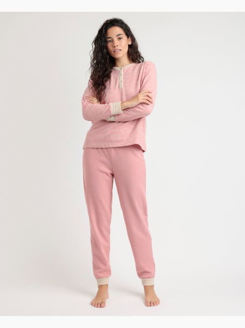 ADMAS Pijama Manga Larga Tapeta Love To Love para Mujer - Kiabi ADMAS Pijama Manga Larga Tapeta Love To Love para Mujer - Kiabi