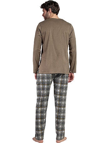ADMAS Pijama Manga Larga Tapeta Never Give Up para Hombre