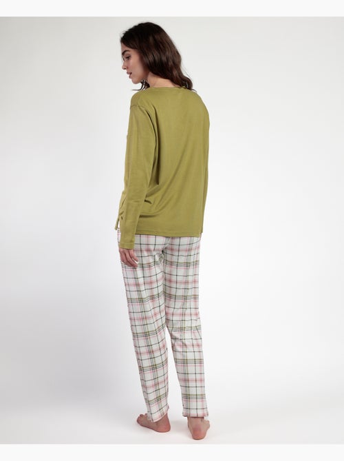 ADMAS Pijama Manga Larga Tapeta Smile Everyday para Mujer - Kiabi ADMAS Pijama Manga Larga Tapeta Smile Everyday para Mujer - Kiabi