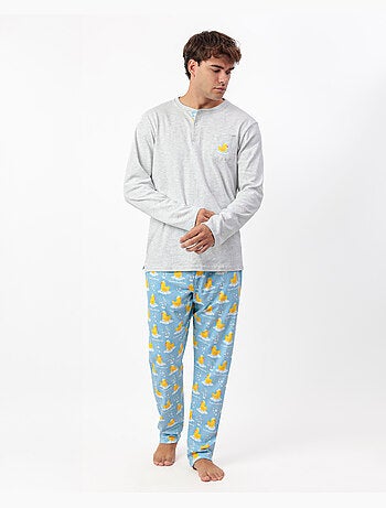 ADMAS Pijama Manga Larga Tapeta Sweet Duckling para Hombre