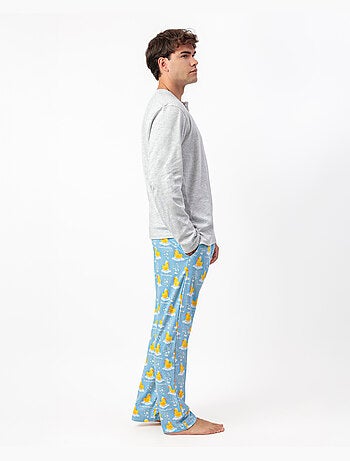 ADMAS Pijama Manga Larga Tapeta Sweet Duckling para Hombre