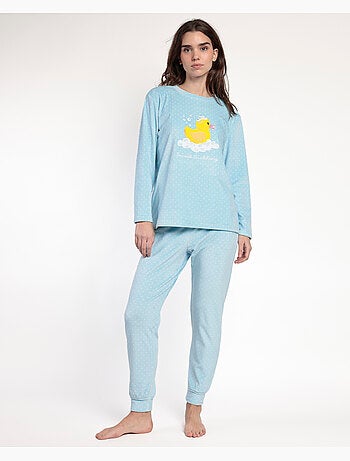 ADMAS Pijama Manga Larga Terciopelo Sweet Duckling para Mujer