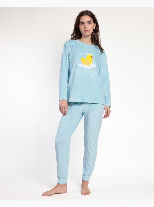 ADMAS Pijama Manga Larga Terciopelo Sweet Duckling para Mujer - Kiabi