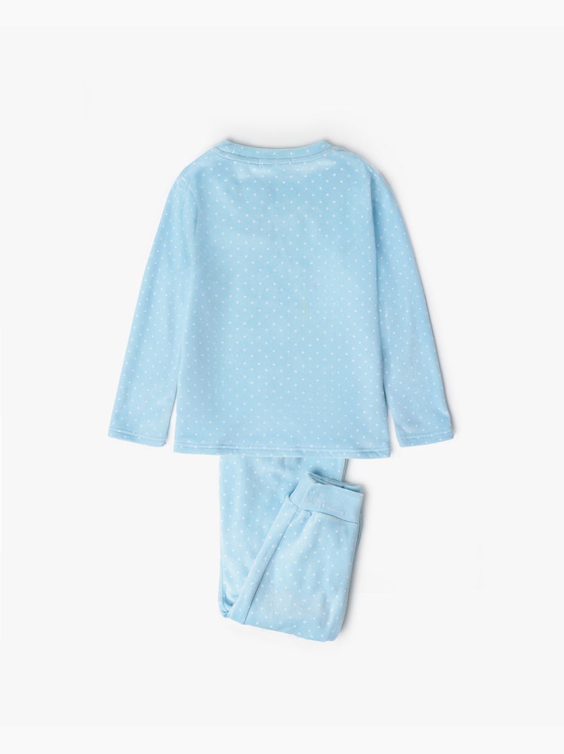 ADMAS Pijama Manga Larga Terciopelo Sweet Duckling para Niña Azul - Kiabi
