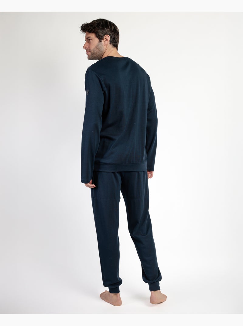 ADMAS Pijama Manga Larga The Way You See para Hombre Azul marino - Kiabi