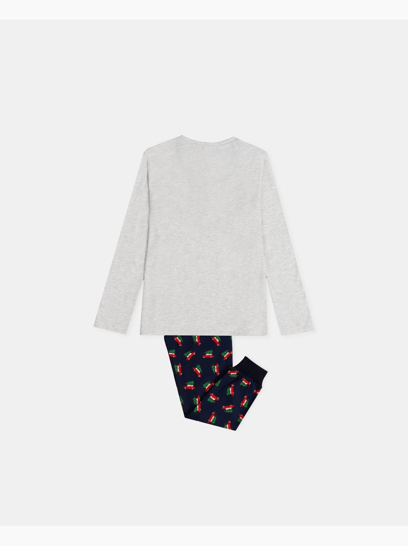 ADMAS Pijama Manga Larga Xmas Tree para Niña Gris jaspeado - Kiabi