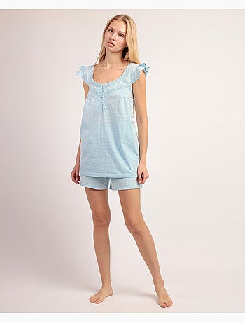 ADMAS Pijama Sin mangas Dream Dots para Mujer