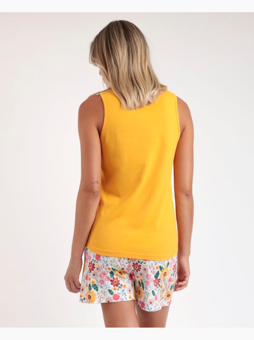 ADMAS Pijama Sin Mangas Gold Flowers para Mujer - Kiabi