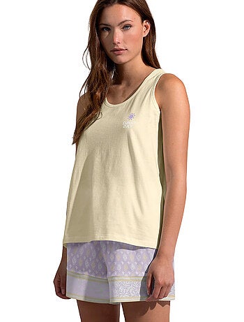 ADMAS Pijama Sin mangas Lavand Butter para Mujer