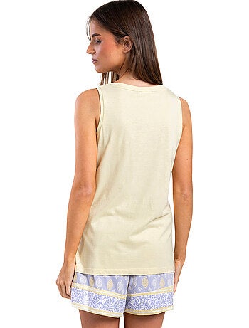 ADMAS Pijama Sin mangas Lavand Butter para Mujer