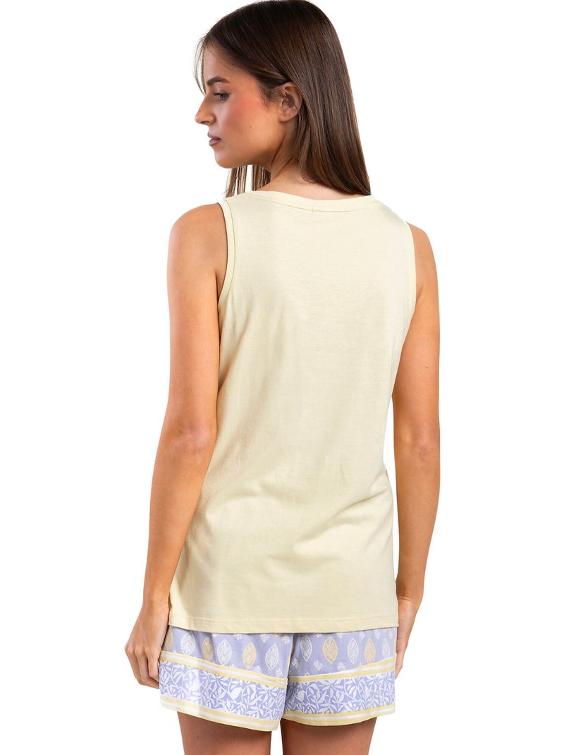 ADMAS Pijama Sin mangas Lavand Butter para Mujer Amarillo - Kiabi