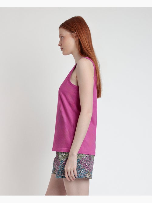 ADMAS Pijama Sin Mangas Mandala Flower para Mujer - Kiabi ADMAS Pijama Sin Mangas Mandala Flower para Mujer - Kiabi