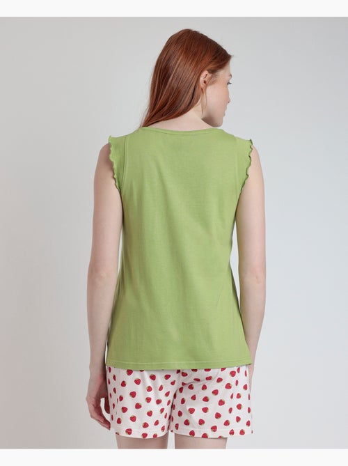 ADMAS Pijama Sin Mangas Strawberry Field para Mujer - Kiabi ADMAS Pijama Sin Mangas Strawberry Field para Mujer - Kiabi