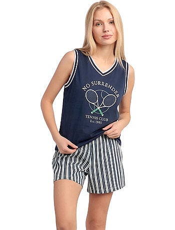 ADMAS Pijama Sin mangas Tennis Club para Mujer