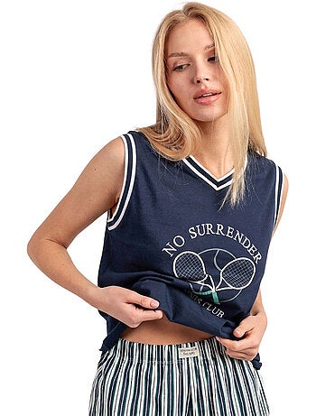 ADMAS Pijama Sin mangas Tennis Club para Mujer