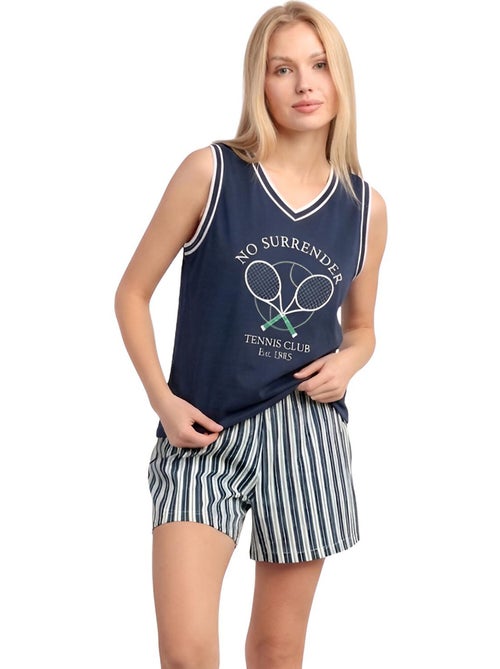 ADMAS Pijama Sin mangas Tennis Club para Mujer - Kiabi ADMAS Pijama Sin mangas Tennis Club para Mujer - Kiabi