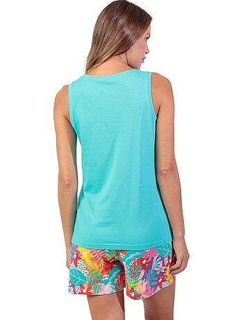ADMAS Pijama Sin mangas Tropical Summer para Mujer