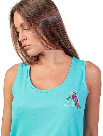 ADMAS Pijama Sin mangas Tropical Summer para Mujer