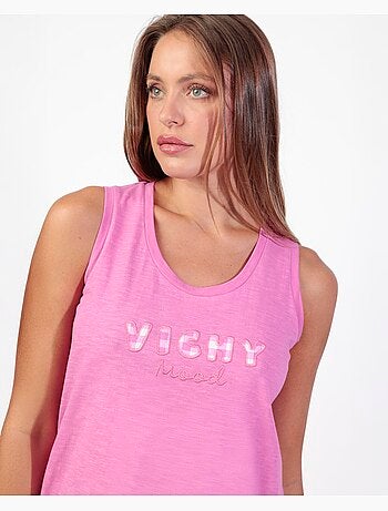 ADMAS Pijama Sin mangas Vichy Mood para Mujer