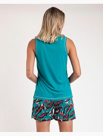 ADMAS Pijama Sin Mangas Wild Safari para Mujer