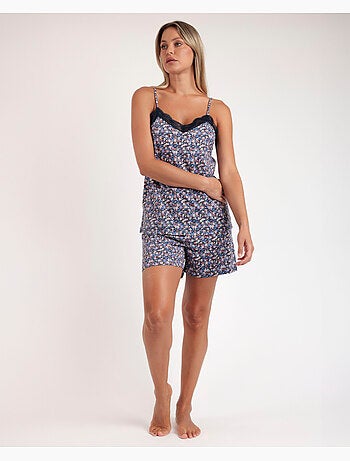 ADMAS Pijama Tirantes Blue And Pink Liberty para Mujer
