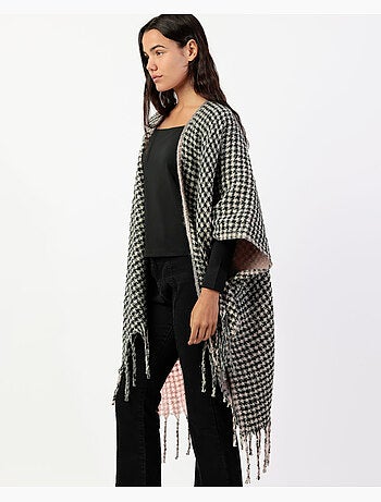 ADMAS Poncho de Punto Abierto Doble Cara Trendy Layers para Mujer