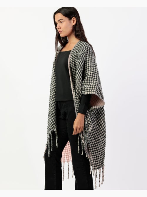 ADMAS Poncho de Punto Abierto Doble Cara Trendy Layers para Mujer - Kiabi