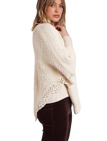 ADMAS Poncho de Punto Liso Romantic para Mujer