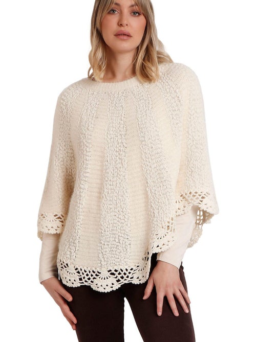ADMAS Poncho de Punto Liso Romantic para Mujer - Kiabi